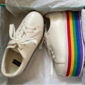 Dolls kill rainbow platform shoes